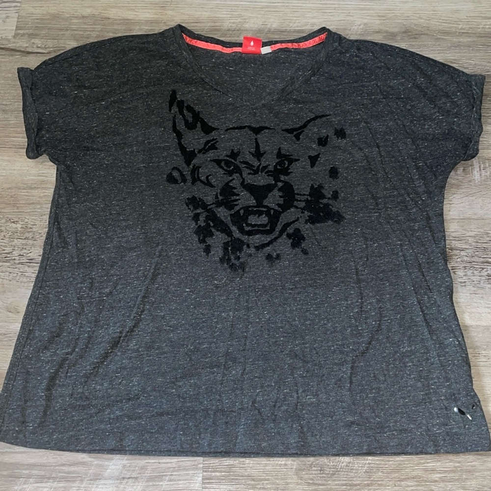 Puma grey tshirt logo short sleeves